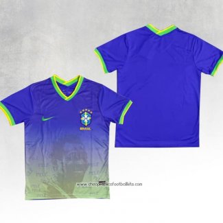 Brazil Pele Special Shirt 2022 Blue Thailand