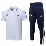 Conjunto Polo Cruzeiro 2023-2024 White