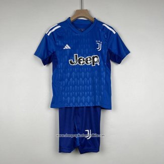 Juventus Goalkeeper Shirt 2023-2024 Kid Blue