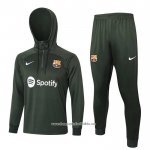 Sweatshirt Tracksuit Barcelona 2023-2024 Kid Green Oscuro