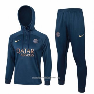 Sweatshirt Tracksuit Paris Saint-Germain 2023-2024 Kid Blue Oscuro