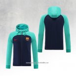 Chaqueta con Capucha del Barcelona 2022-2023 Green and Blue