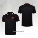 Manchester United Shirt Polo 2023-2024 Black