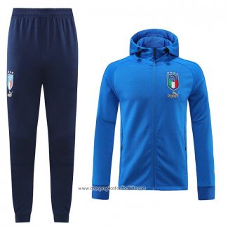 Hooded Tracksuit Italy 2022-2023 Blue