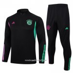 Sweatshirt Tracksuit Bayern Munich 2023-2024 Kid Black