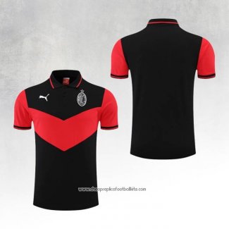 AC Milan Shirt Polo 2022-2023 Black and Red