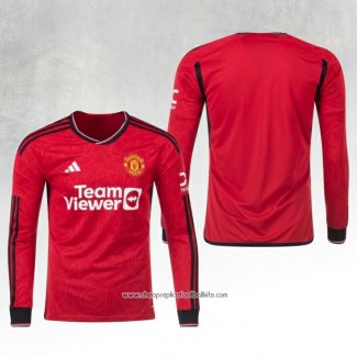 Manchester United Home Shirt 2023-2024 Long Sleeve