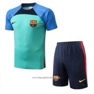 Tracksuit Barcelona 2022-2023 Short Sleeve Green - Shorts