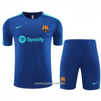 Tracksuit Barcelona 2023-2024 Short Sleeve Blue - Shorts