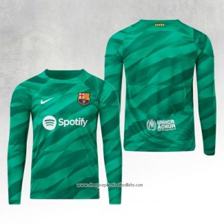 Barcelona Goalkeeper Shirt 2023-2024 Long Sleeve Green