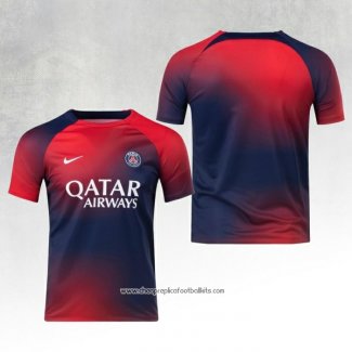 Paris Saint-Germain Shirt Pre-Match 2023 Blue and Red