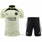 Tracksuit Paris Saint-Germain Jordan 2023-2024 Short Sleeve Yellow - Shorts