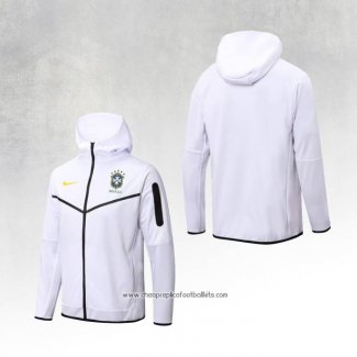 Chaqueta con Capucha del Brazil 2022-2023 White