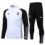 Jacket Tracksuit Real Madrid 2023-2024 Kid White and Black