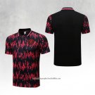 Manchester United Shirt Polo 2022-2023 Black and Red