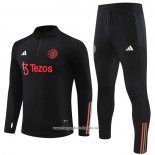 Sweatshirt Tracksuit Manchester United 2023-2024 Kid Black