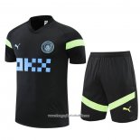 Tracksuit Manchester City 2022-2023 Short Sleeve Black - Shorts