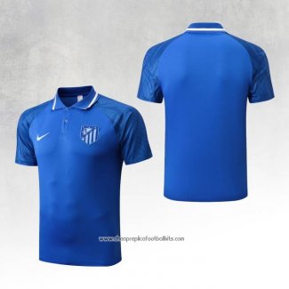 Atletico Madrid Shirt Polo 2022-2023 Blue Oscuro