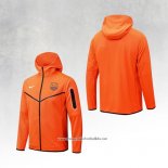 Chaqueta con Capucha del Barcelona 2022-2023 Orange