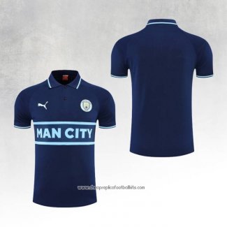 Manchester City Shirt Polo 2022-2023 Blue Marino