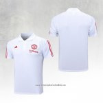 Manchester United Shirt Polo 2023-2024 White