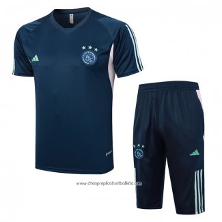 Tracksuit Ajax 2023-2024 Short Sleeve Blue - Shorts