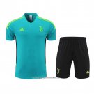 Tracksuit Juventus 2022-2023 Short Sleeve Blue and Green - Shorts