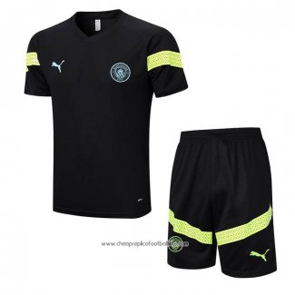 Tracksuit Manchester City 2022-2023 Short Sleeve Black - Shorts