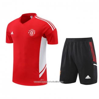 Tracksuit Manchester United 2022-2023 Short Sleeve Red - Shorts