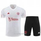 Tracksuit Manchester United 2023-2024 Short Sleeve White - Shorts