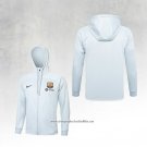 Chaqueta con Capucha del Barcelona 2023-2024 White