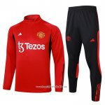 Sweatshirt Tracksuit Manchester United 2023-2024 Kid Red