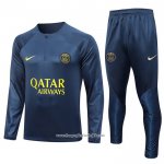 Sweatshirt Tracksuit Paris Saint-Germain 2023-2024 Kid Blue