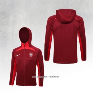 Chaqueta con Capucha del Portugal 2023-2024 Red