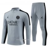 Sweatshirt Tracksuit Paris Saint-Germain Jordan 2023-2024 Kid Grey