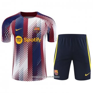 Tracksuit Barcelona 2023 Short Sleeve Blue and Red - Shorts