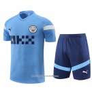 Tracksuit Manchester City 2022-2023 Short Sleeve Blue - Shorts